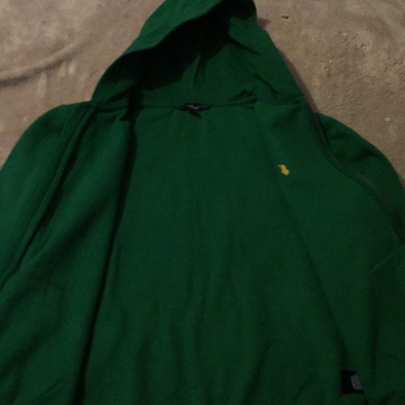 green polo zipper hoodie - Picture 3 of 4